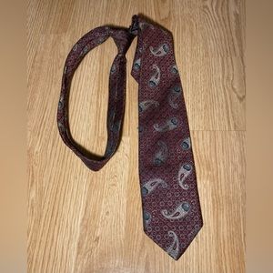 Oscar De La Renta Neck Tie Paisley Print